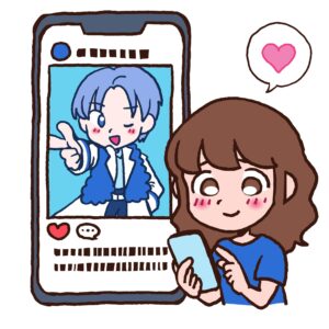 マッチングアプリをする女性